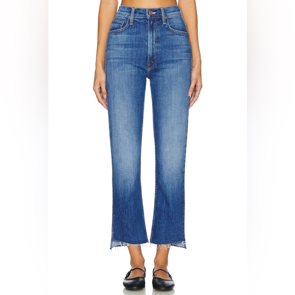Mother High Waisted Rider Ankle Step Fray, Loafers and Lassos - 28